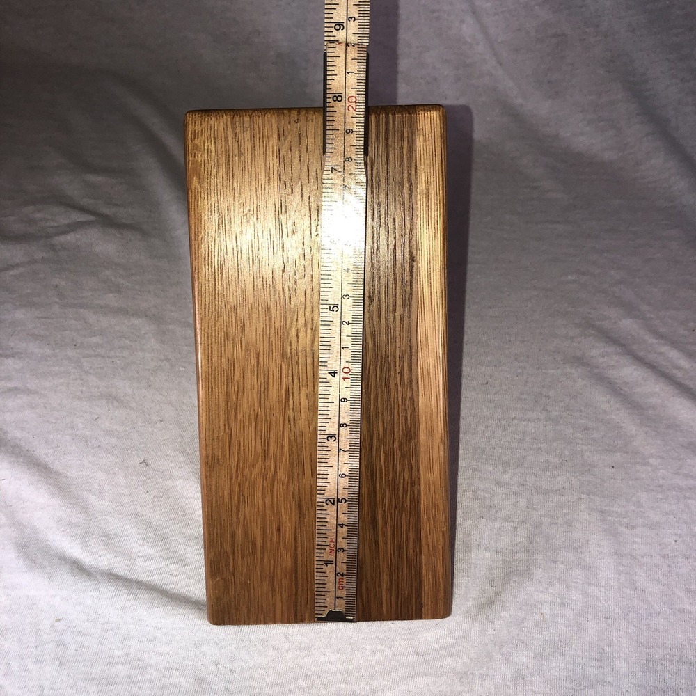 CUTCO 8 Slot Knife Block Honey Oak Wood 4 Steak Knife Slots - Picture 8 of 10